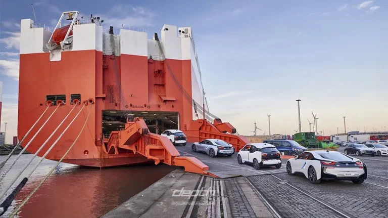 Loading Cars onto RoRo Ship